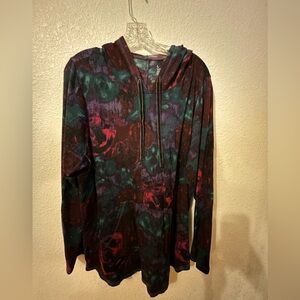 Tunic hoodie top